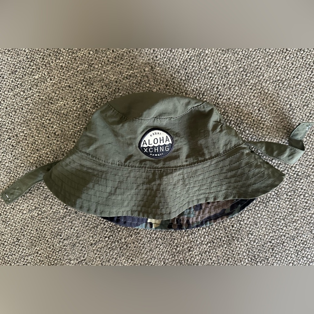 Infant Camo/Green Reversible Bucket Hat